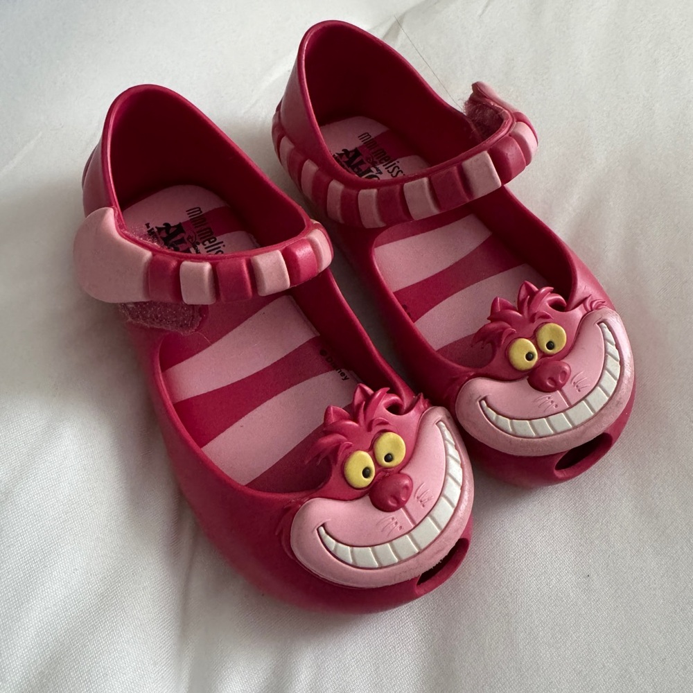 Mini Melissa Pink Cheshire Cat Mary Jane Sandals